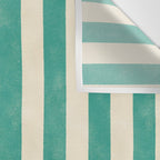 Cabana Stripe - teal and cream Wall Tapestry Gallery Image 3