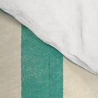 Cabana Stripe - teal and cream Comforter Gallery Image 4
