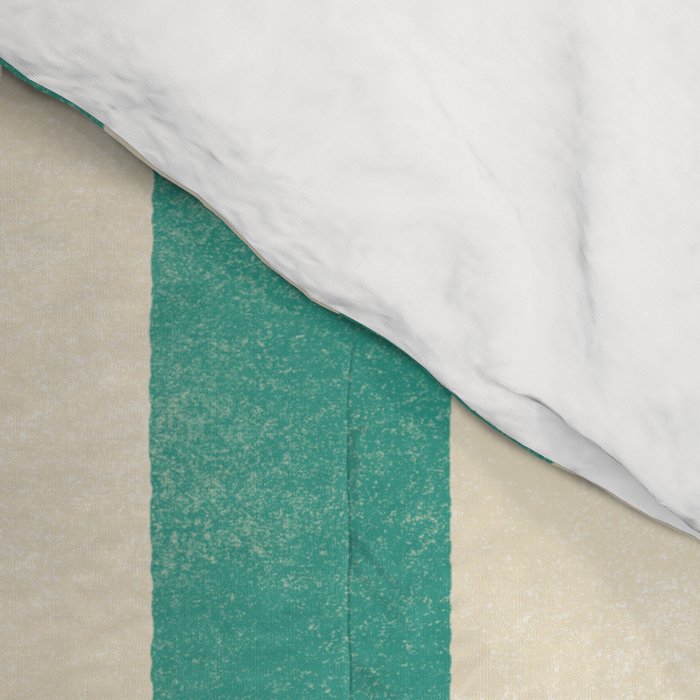 Cabana Stripe - teal and cream Comforter Gallery Image 4