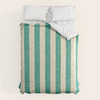Cabana Stripe - teal and cream Comforter Gallery Image 6