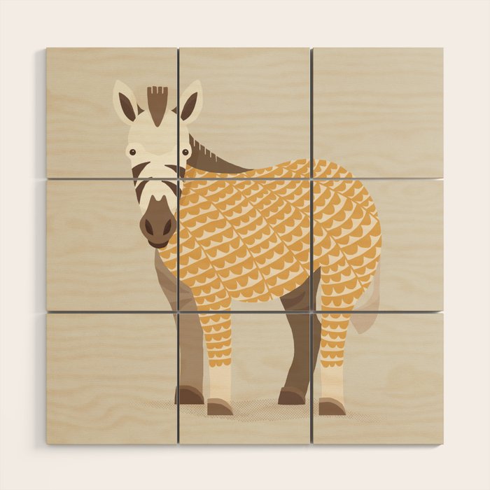Whimsical Zebra Wood Wall Art Gallery Image 1