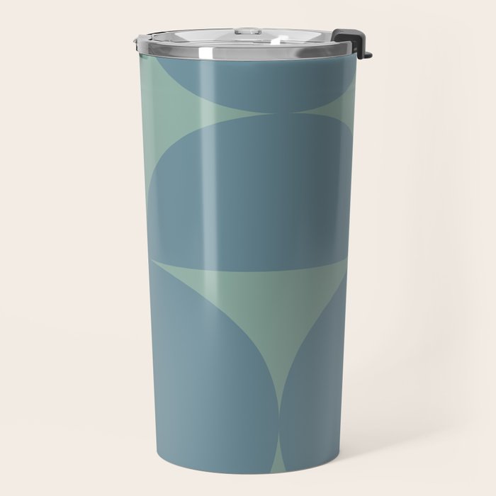 Bauhaus Mid Century Modern Geometric V Travel Mug Gallery Image 2