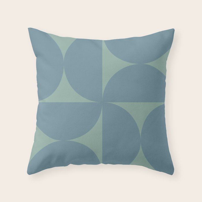 Bauhaus Mid Century Modern Geometric V Throw Pillow Gallery Image 1