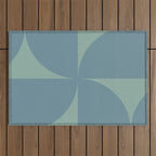 Bauhaus Mid Century Modern Geometric V Outdoor Rug Gallery Image 1