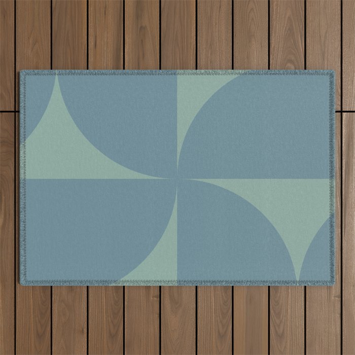 Bauhaus Mid Century Modern Geometric V Outdoor Rug Gallery Image 1