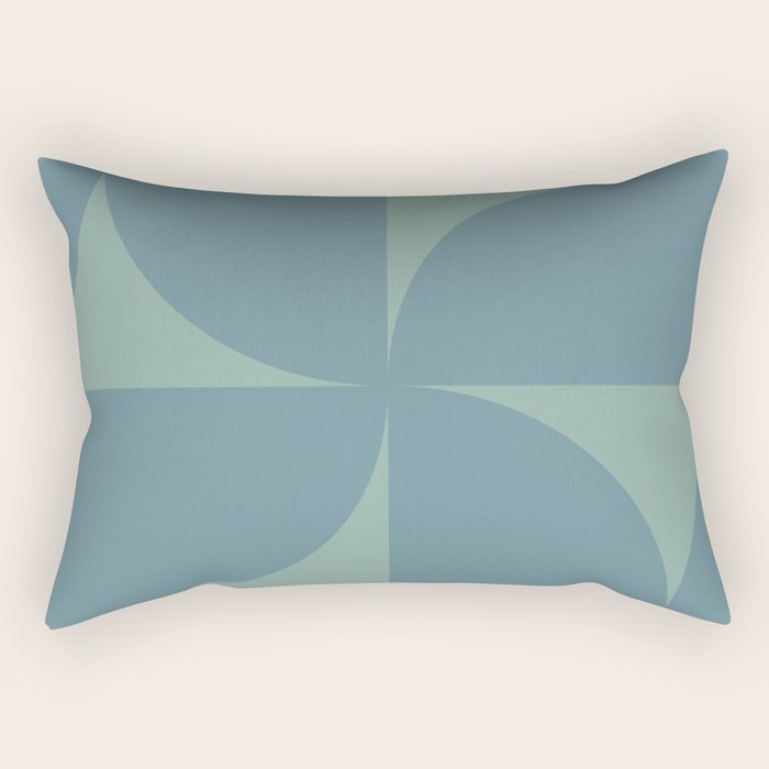 Bauhaus Mid Century Modern Geometric V Rectangular Pillow Gallery Image 1