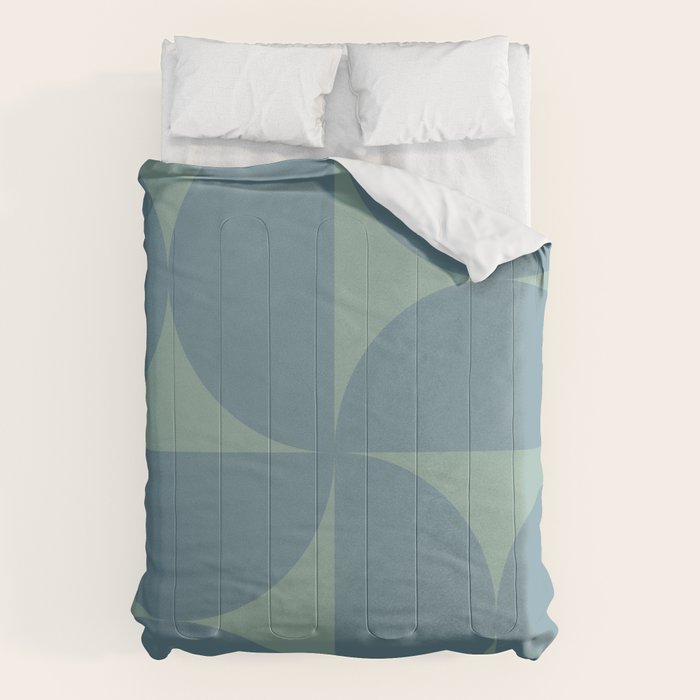 Bauhaus Mid Century Modern Geometric V Comforter Gallery Image 6