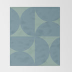 Bauhaus Mid Century Modern Geometric V Throw Blanket Gallery Image 2