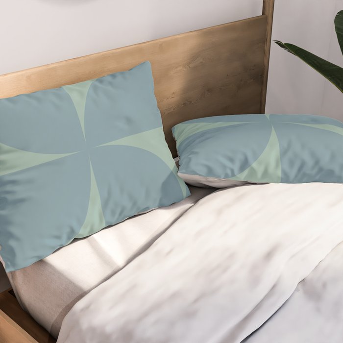 Bauhaus Mid Century Modern Geometric V Pillow Sham Gallery Image 2