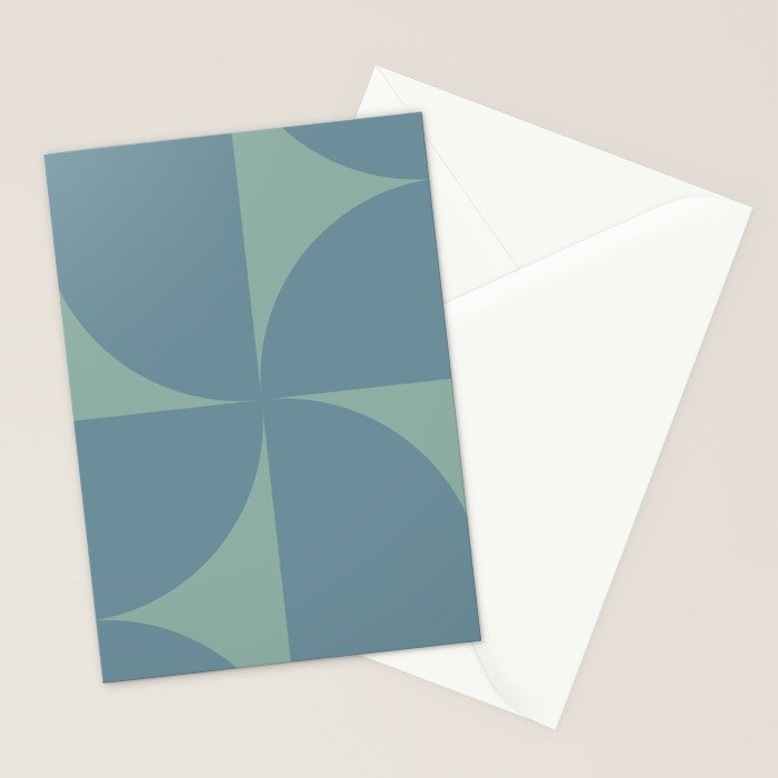 Bauhaus Mid Century Modern Geometric V Stationery Card Gallery Image 2