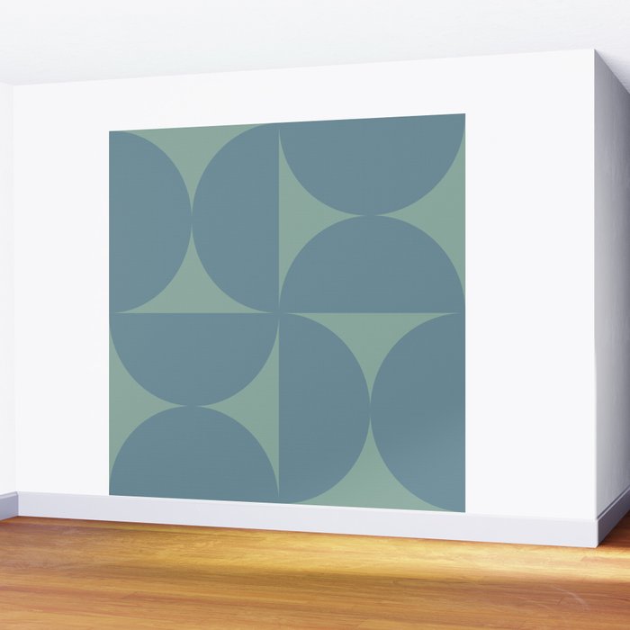 Bauhaus Mid Century Modern Geometric V Wall Mural Gallery Image 2