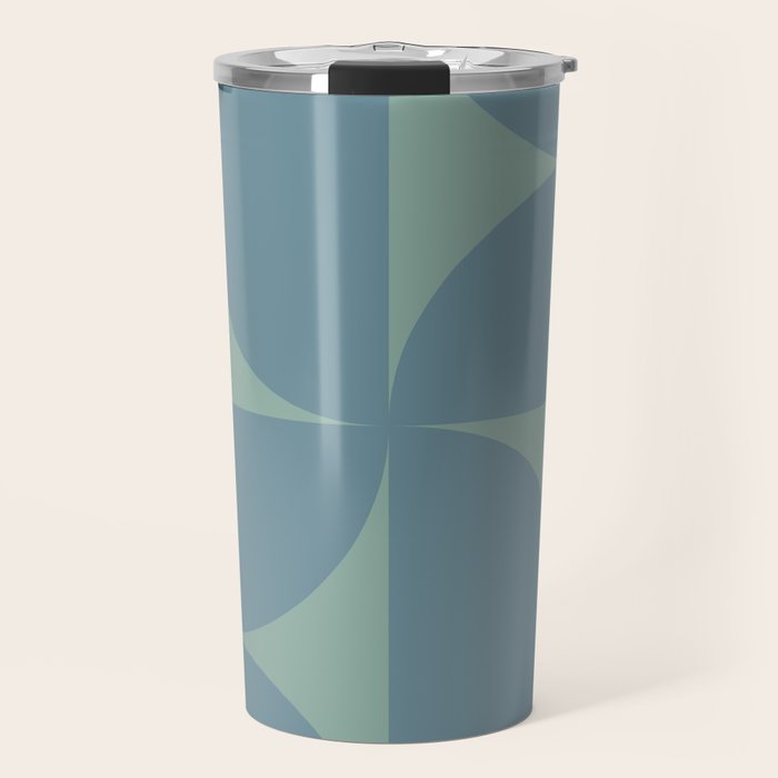 Bauhaus Mid Century Modern Geometric V Travel Mug Gallery Image 1