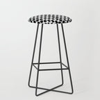 Black and white puzzle piece shape pattern Stool Gallery Image 1