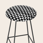 Black and white puzzle piece shape pattern Stool Gallery Image 2