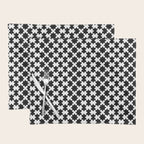 Black and white puzzle piece shape pattern Placemat Gallery Image 1