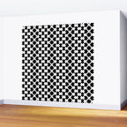 Black and white puzzle piece shape pattern Wall Mural Gallery Image 2