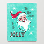 'Tis The Season - Retro Santa Aqua Colorful Notebook Gallery Image 4