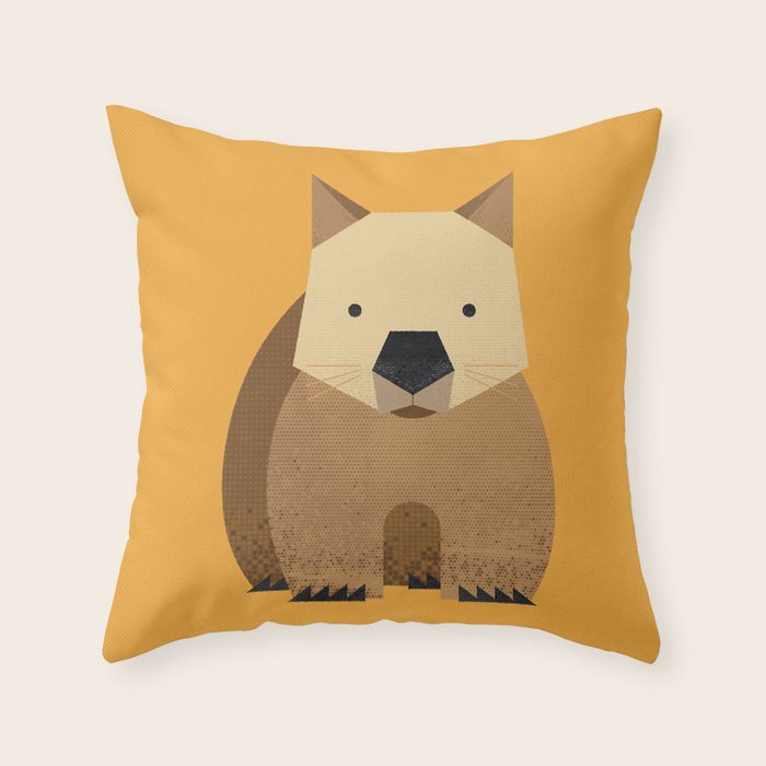 Whimsy Wombat Throw Pillow Gallery Image 6