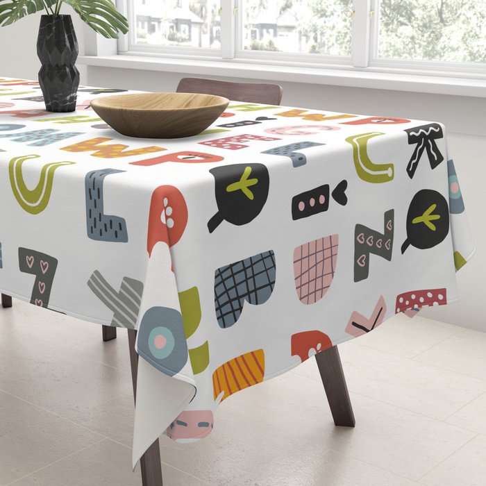 Decorative Alphabet Tablecloth Gallery Image 3
