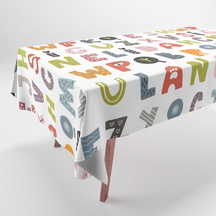 Decorative Alphabet Tablecloth Gallery Image 1