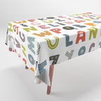 Decorative Alphabet Tablecloth Gallery Image 1