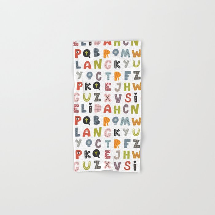 Decorative Alphabet Bath Towel Gallery Image 1