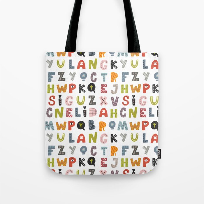 Decorative Alphabet Tote Bag Gallery Image 1