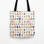 Decorative Alphabet Tote Bag Gallery Image 1