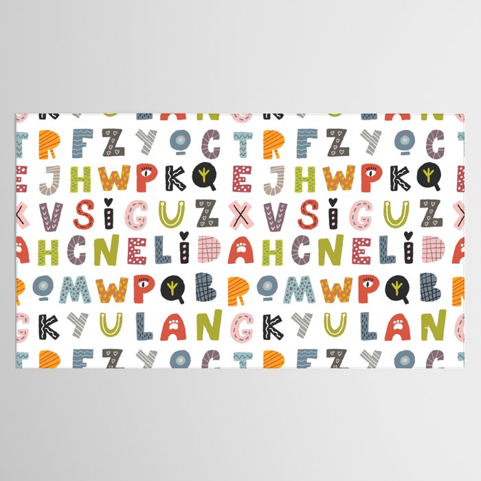 Decorative Alphabet Tablecloth Gallery Image 2