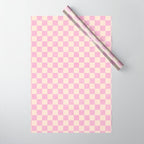 CHECKER - 001 - Rose Quartz Wrapping Paper Gallery Image 1