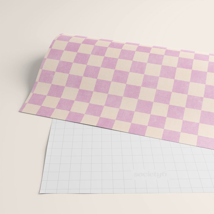 CHECKER - 001 - Rose Quartz Wrapping Paper Gallery Image 2