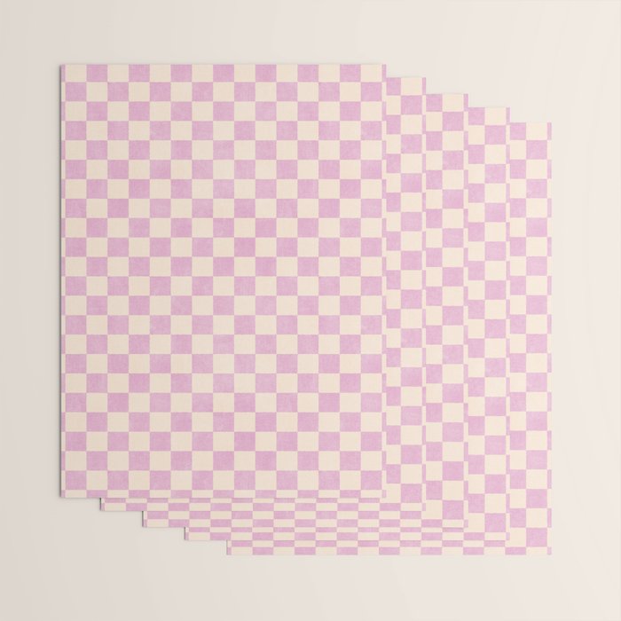 CHECKER - 001 - Rose Quartz Wrapping Paper Gallery Image 3