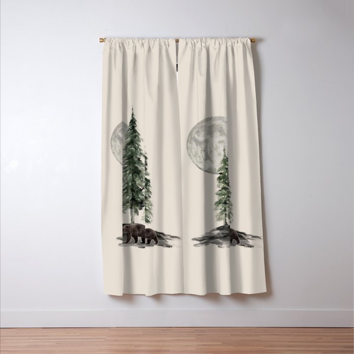 Full Moon Rising Window Curtain Gallery Image 3