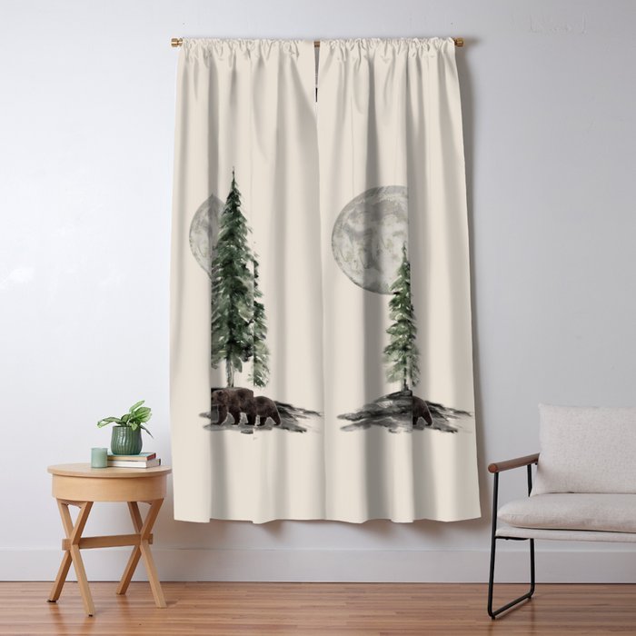 Full Moon Rising Window Curtain Gallery Image 5