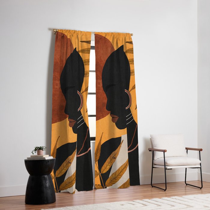 Tropical Girl 35 Window Curtain Gallery Image 2