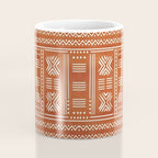 Geometric Tribal Pattern on Terracotta Coffee Mug Gallery Image 4