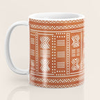 Geometric Tribal Pattern on Terracotta Coffee Mug Gallery Image 3