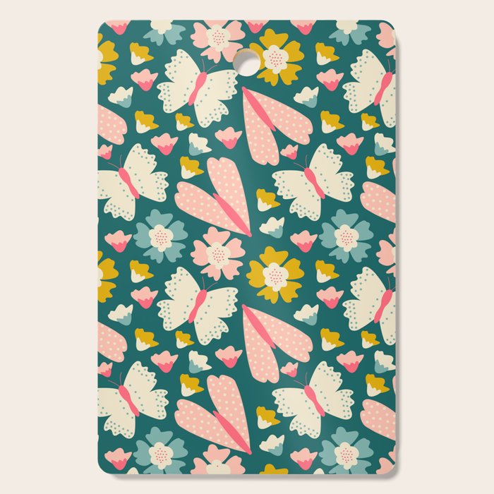 Floral Stripe Cutting Board Gallery Image 1