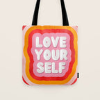 Love Yourself retro type Tote Bag Gallery Image 1