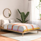Retro Peachy Pink Summer Check Pattern Comforter Gallery Image 2