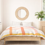 Retro Peachy Pink Summer Check Pattern Duvet Cover Gallery Image 3