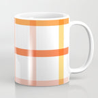 Retro Peachy Pink Summer Check Pattern Coffee Mug Gallery Image 1