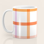 Retro Peachy Pink Summer Check Pattern Coffee Mug Gallery Image 3