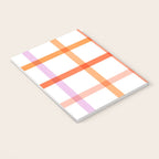 Retro Peachy Pink Summer Check Pattern Notebook Gallery Image 3