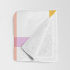 Retro Peachy Pink Summer Check Pattern Throw Blanket Gallery Image 3