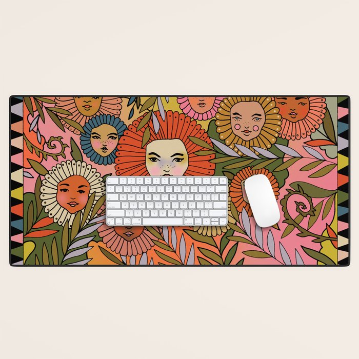 Rainbow In The Fernbed Desk Mat Gallery Image 1