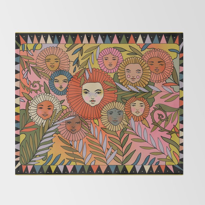 Rainbow In The Fernbed Throw Blanket Gallery Image 2