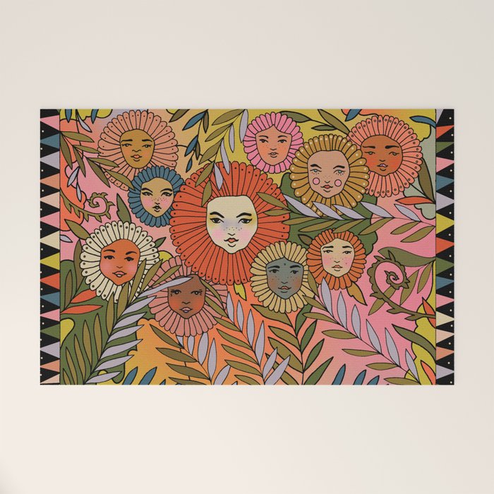 Rainbow In The Fernbed Welcome Mat Gallery Image 1