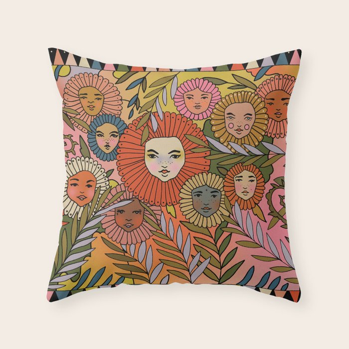 Rainbow In The Fernbed Throw Pillow Gallery Image 6