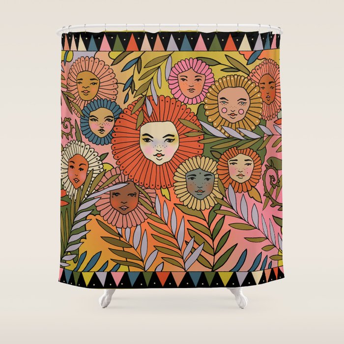 Rainbow In The Fernbed Shower Curtain Gallery Image 1